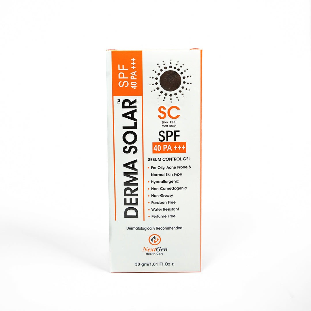 DERMA SOLAR SPF 40 PA+++(SC) Sebum Control Gel (30GM)